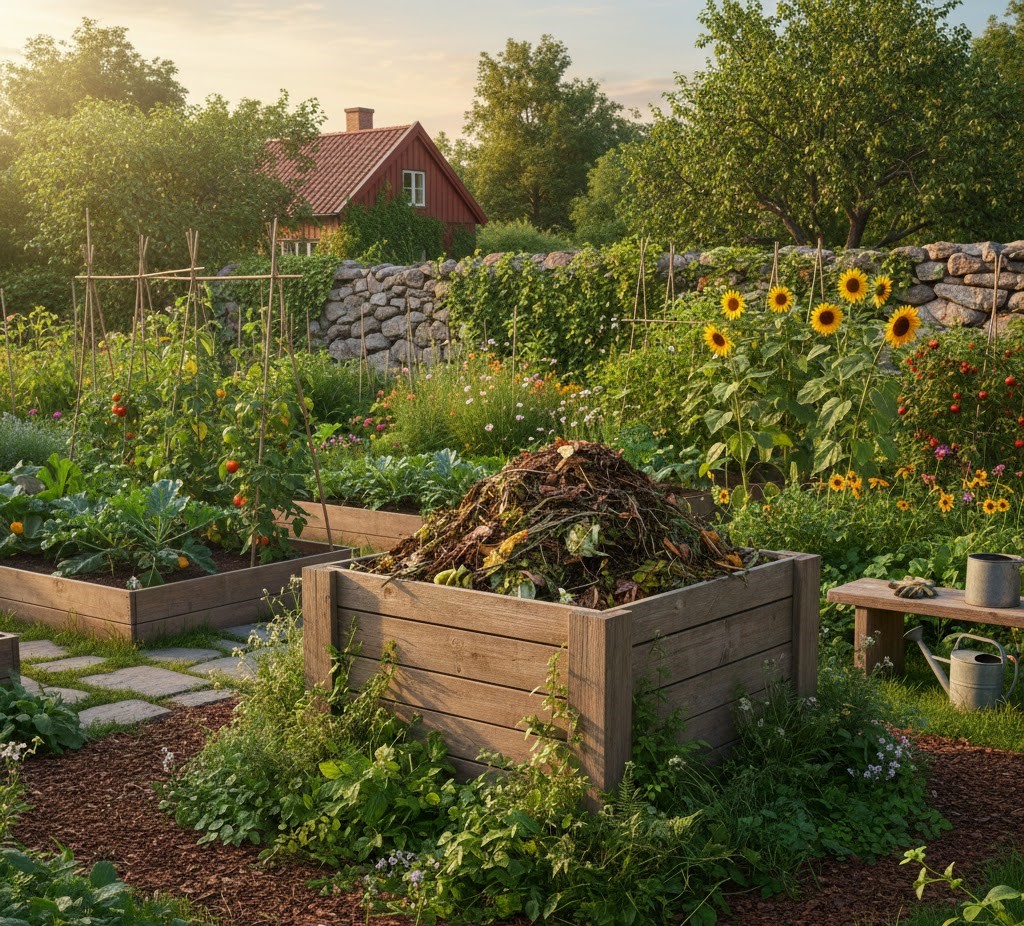 Grøn have med kompost